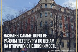 Названы самые дорогие районы Петербурга по ценам на вторичную недвижимость